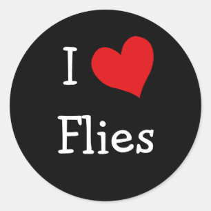 I Love Flies Classic Round Sticker