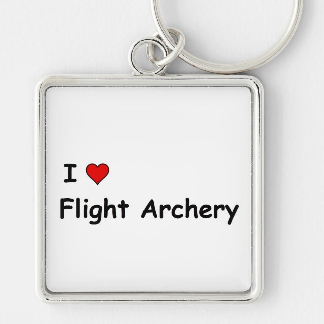 I Love Flight Archery Key Ring (Front)