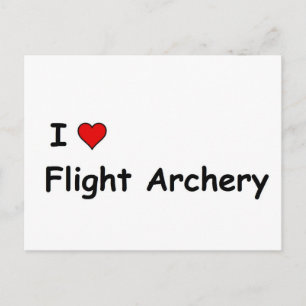 I Love Flight Archery Postcard