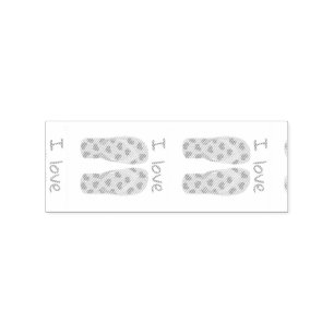 I love flip-flopsThunder_Cove Rubber Stamp