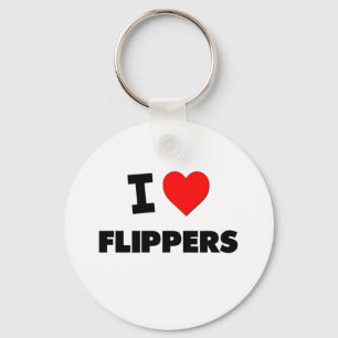 I Love Flippers Key Ring
