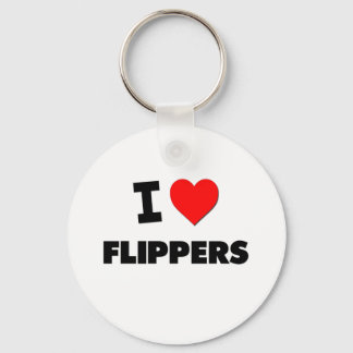 I Love Flippers Key Ring
