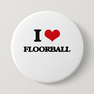 I Love Floorball 7.5 Cm Round Badge