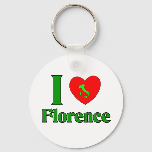 I Love Florence Italy Key Ring (Front)