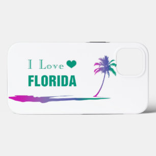 I Love Florida Colorful Green iPhone 13 Case