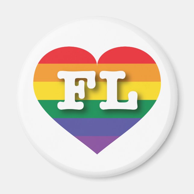I love Florida Gay Pride Magnet (Front)