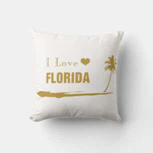 I Love Florida Gold Cushion