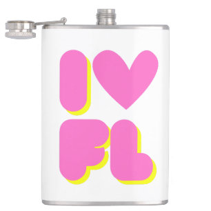 I Love Florida Hip Flask