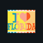 I love Florida - Pop art 2 Canvas Print<br><div class="desc">I love Florida - Pop art</div>