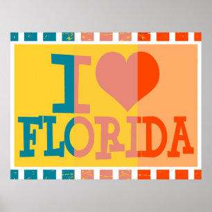 I love Florida - Pop art Poster
