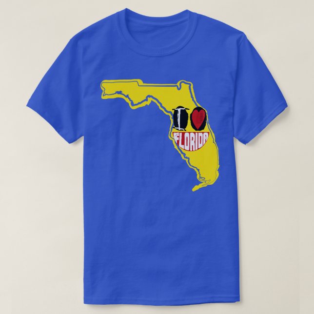 I Love Florida Smiling Happy Face T-Shirt (Design Front)