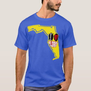I Love Florida Smiling Happy Face T-Shirt