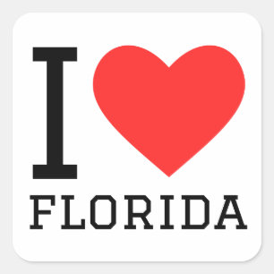 I love florida  square sticker