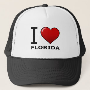 I LOVE FLORIDA TRUCKER HAT