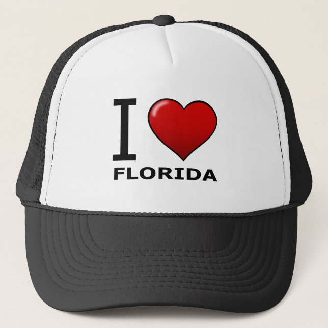 I LOVE FLORIDA TRUCKER HAT (Front)