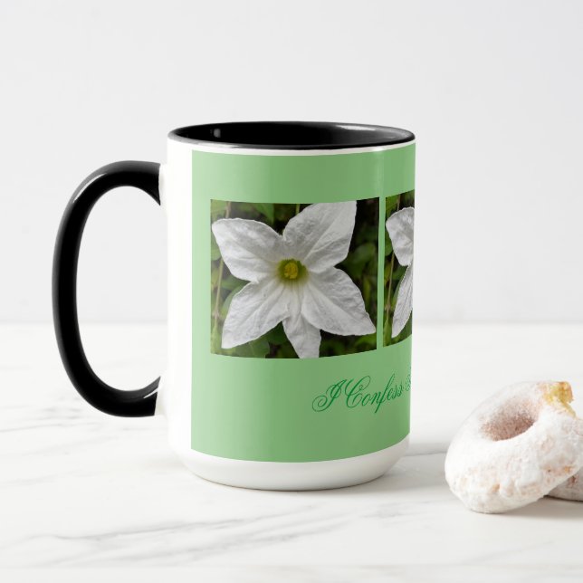 I Love Flowers Mug  (With Donut)