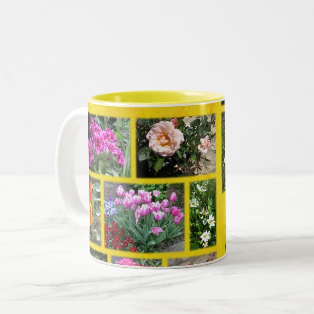 I love Flowers Two-Tone Coffee Mug (Front Left)