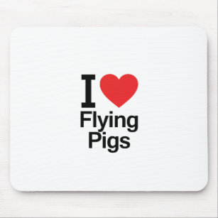 I Love Flying Pigs Mouse Mat