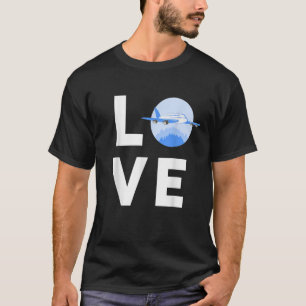 I Love Flying T Shirt Funny Cute Aeroplane Travel
