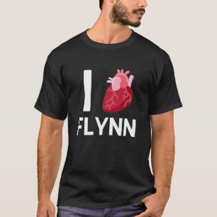I Love Flynn Boyfriend Heart Human Cute Birthday F T-Shirt