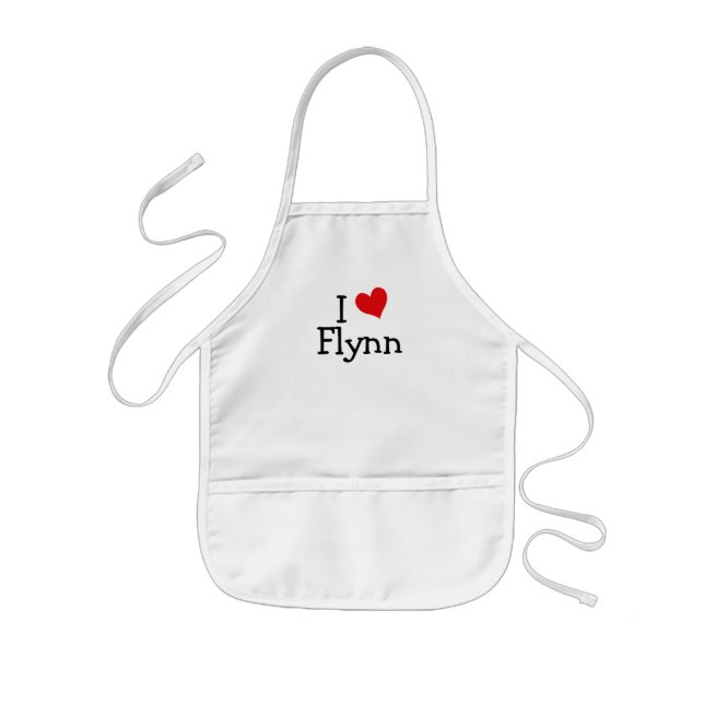 I Love Flynn Kids Apron (Front)