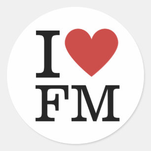 I ❤️ Love FM Facilities Management Staff CUSTOM Classic Round Sticker