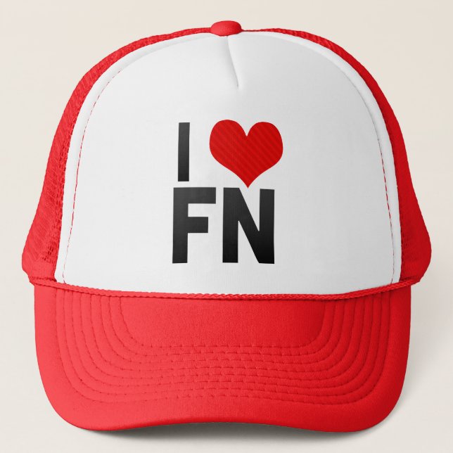 I Love FN Trucker Hat (Front)