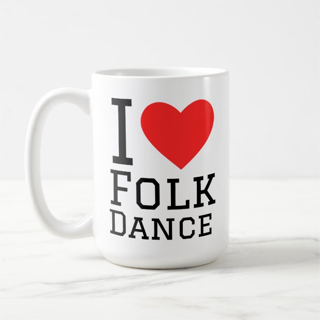I love folk dance coffee mug (Left)