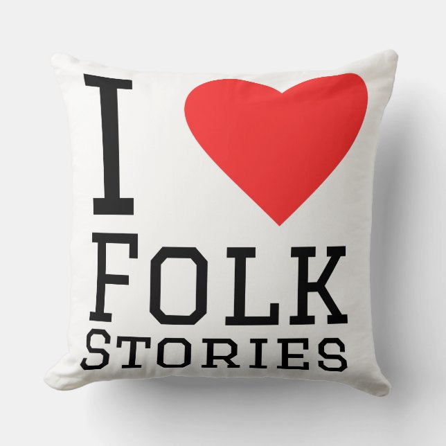 I love folk stories  cushion (Front)
