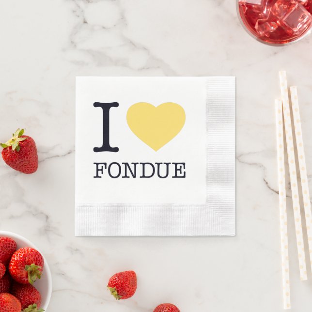 I LOVE FONDUE NAPKIN (Insitu)