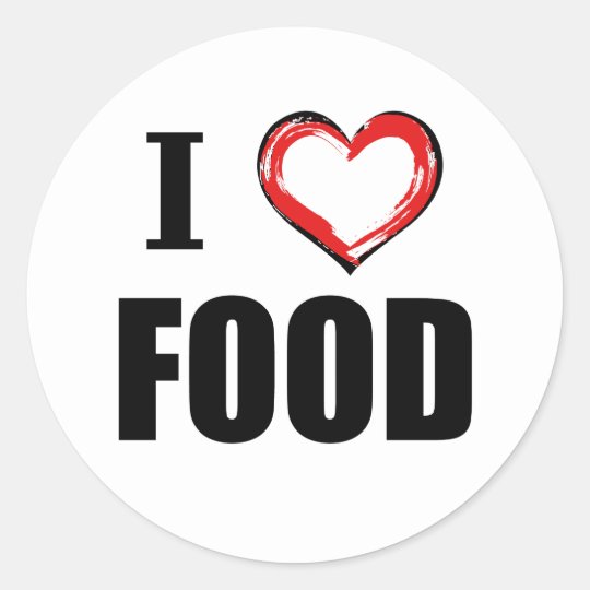 I Love Food Sticker Zazzle Co Uk