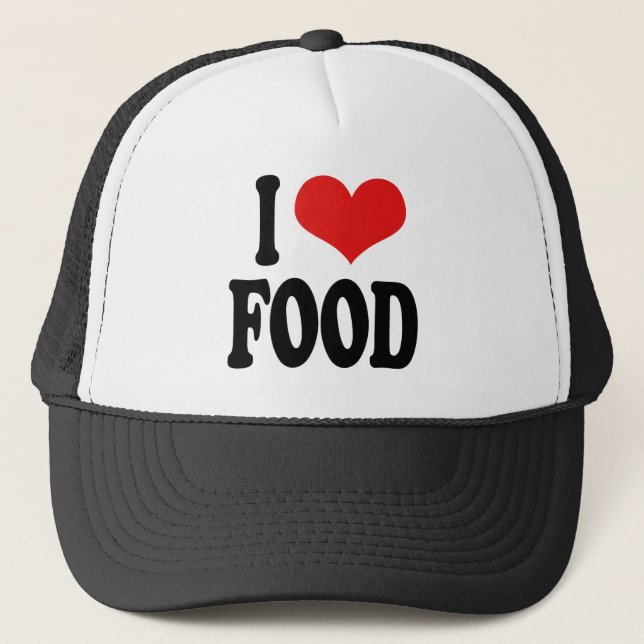 I Love Food Trucker Hat (Front)