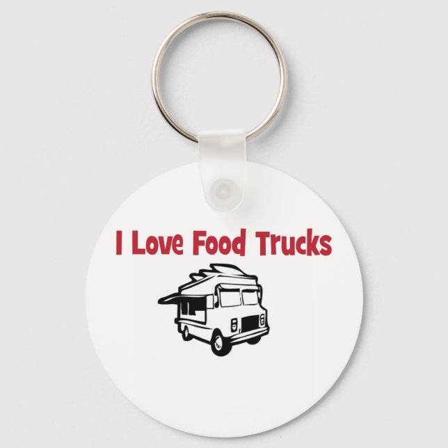 i love food trucks key ring (Front)
