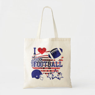 I Love Football (American Football) Tote Bag