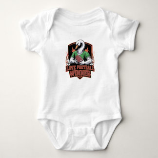 I love football  baby bodysuit