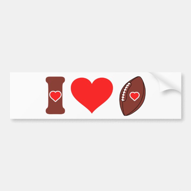 I love Football  Bumper Sticker (Front)
