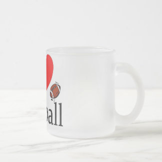 I Love Football Drinking Glass Frosted Glass Coffee Mug