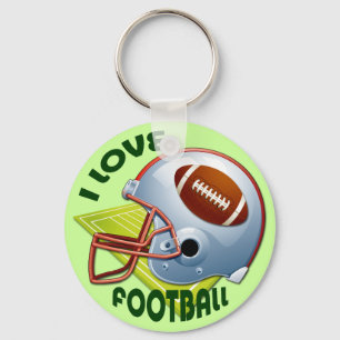 I LOVE FOOTBALL KEY RING