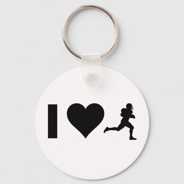 I Love Football Key Ring (Front)