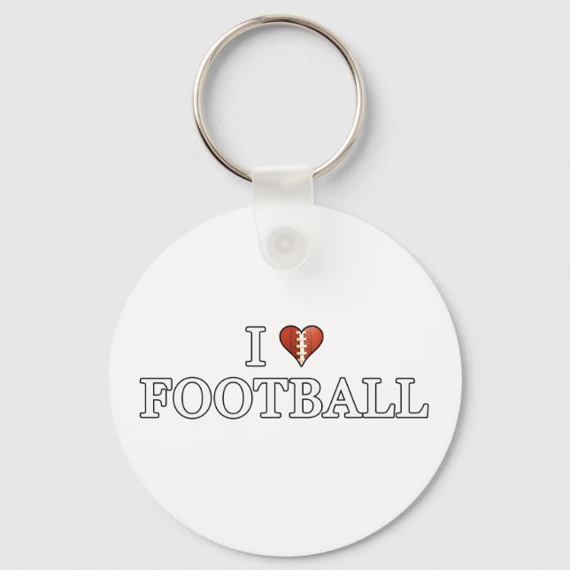 I Love Football Key Ring (Front)