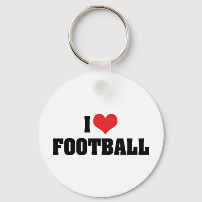 I Love Football Keychain (Front)