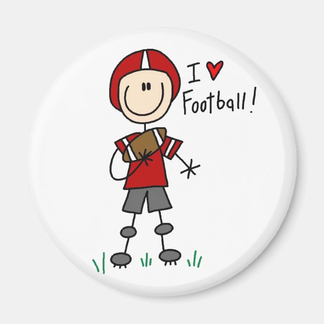 I Love Football Magnet (Front)
