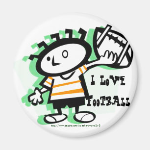 "I Love Football!" Magnet