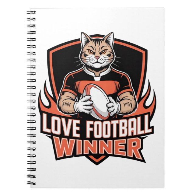 I love football  notebook (Front)