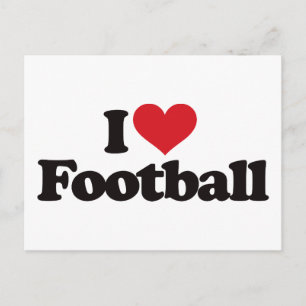 I Love Football Postcard