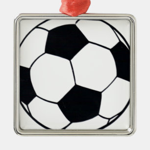 I Love Football (Soccer) Heart of the Game: I Love Metal Tree Decoration