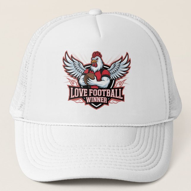 I love football  trucker hat (Front)