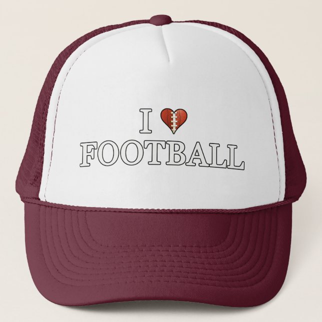 I Love Football Trucker Hat (Front)