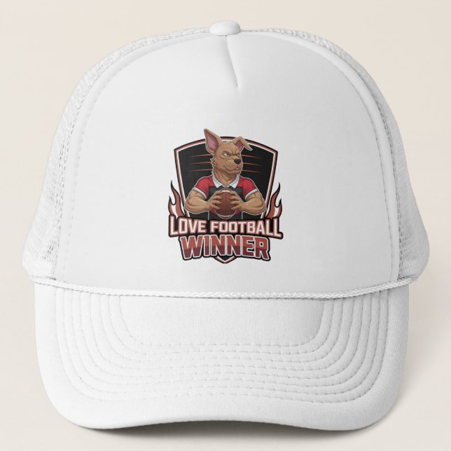 I love football  trucker hat (Front)