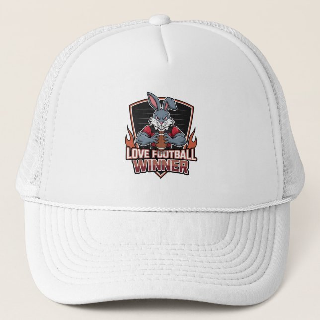 I love football  trucker hat (Front)